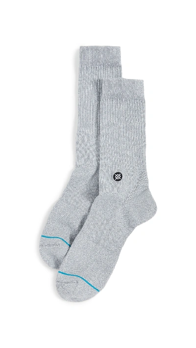 Shop Stance Icon Crew Socks In Grey