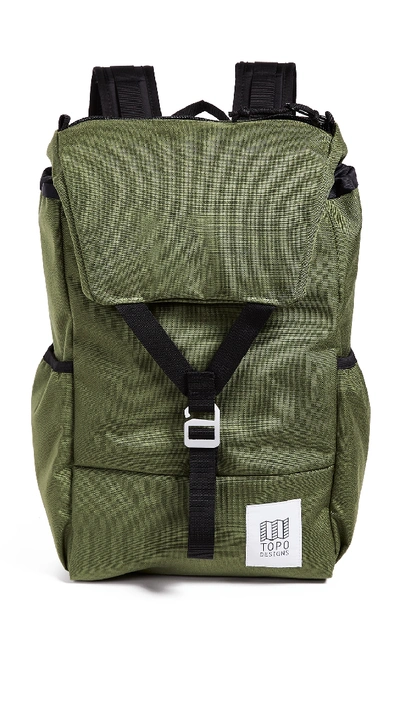 Shop Topo Designs Y-pack Backpack In Olive