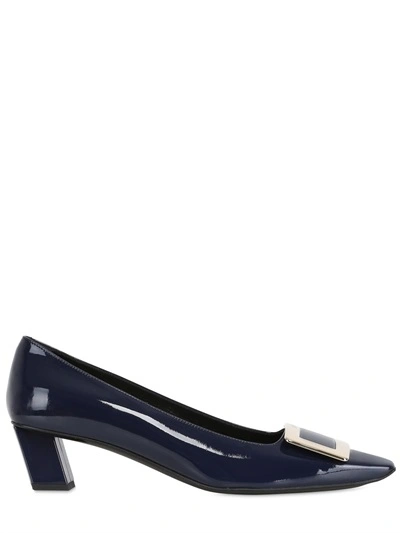 Roger Vivier 45mm Belle Vivier Patent Leather Pumps, Black