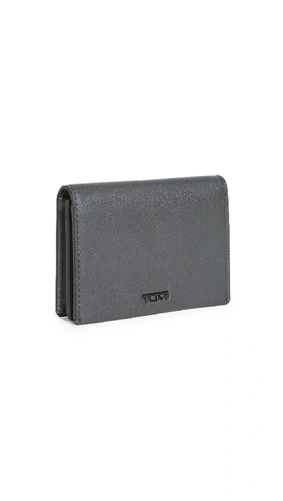 Shop Tumi Nassau Slg Gusseted Card Case In Grey Texture