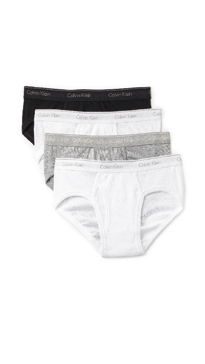 Shop Calvin Klein Underwear 4 Pack Cotton Classic Low Rise Hip Briefs In Multi