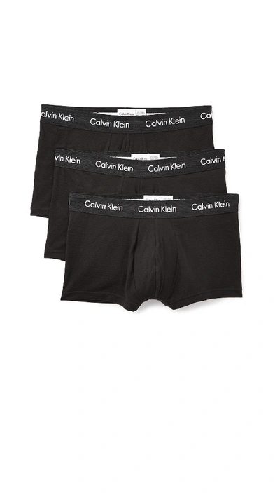 CALVIN KLEIN UNDERWEAR 3 PACK LOW RISE TRUNKS 