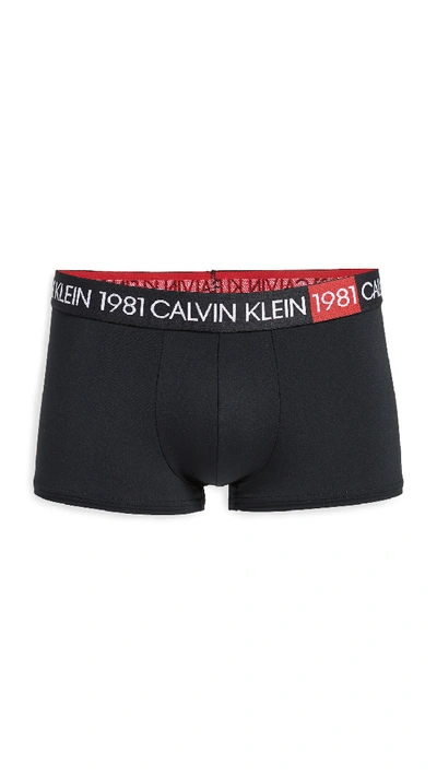 Shop Calvin Klein Underwear 1981 Micro Low Rise Trunks In Black