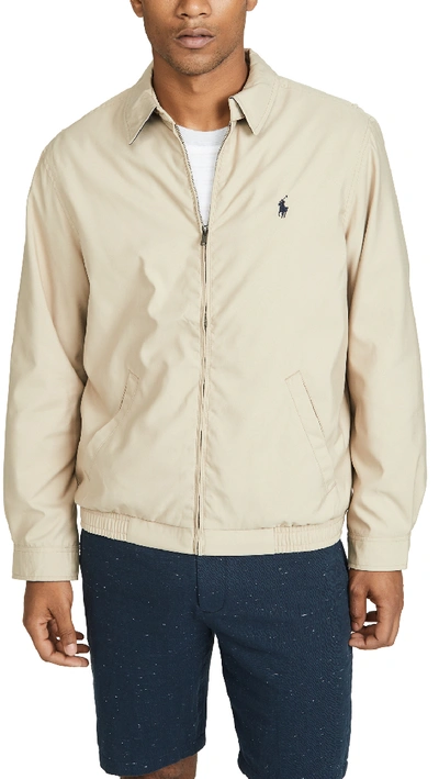 Shop Polo Ralph Lauren Bi-swing Windbreaker Jacket In Khaki Uniform