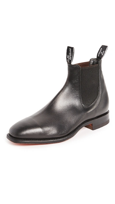 Shop R.m.williams R. M. Williams Classic Rm Leather Chelsea Boots Black