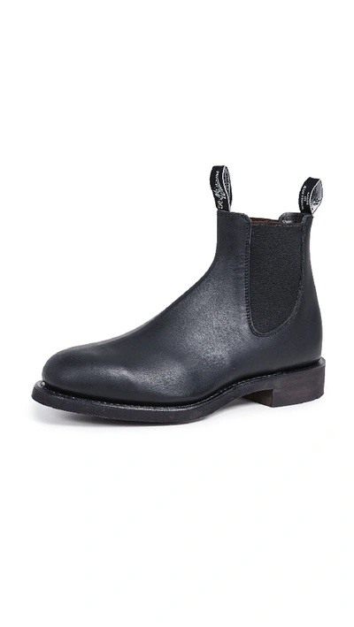 Shop R.m.williams R. M. Williams Gardner Leather Chelsea Boots Black