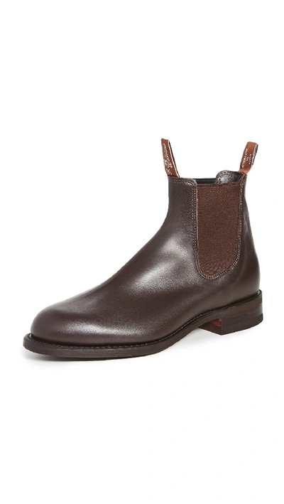 R.m.williams R.m. Williams Brown Yearling Comfort Craftsman Chelsea Boots In Chestnut