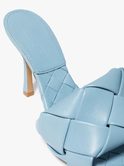 Shop Bottega Veneta Blue Bv Lido 90 Leather Sandals