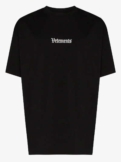 Shop Vetements Ramstein Germany Logo Print T-shirt In Black