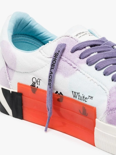 Shop Off-white White Vulcanized Tie-dye Low Top Sneakers