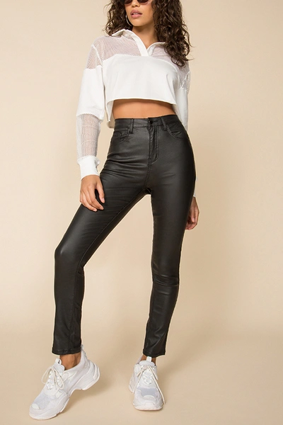 Shop Superdown Deandra Coated Faux Leather Pant In Black
