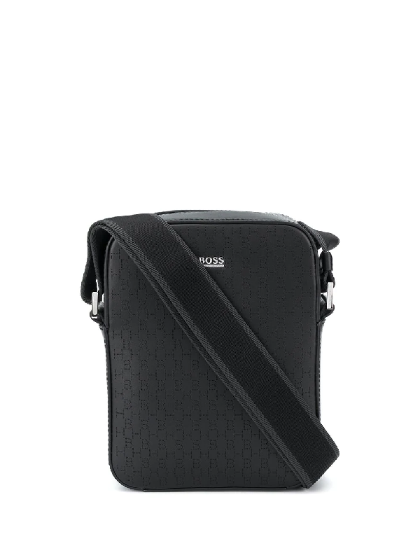 Hugo Boss Logo-print Crossbody Bag In 001 -black | ModeSens
