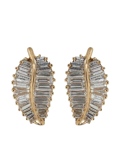 Anita Ko 18kt Rose Gold Classic Palm Leaf Diamond Studs In Gold
