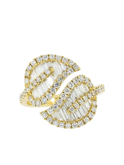 Shop Anita Ko 18kt Yellow Gold Leaf Diamond Ring