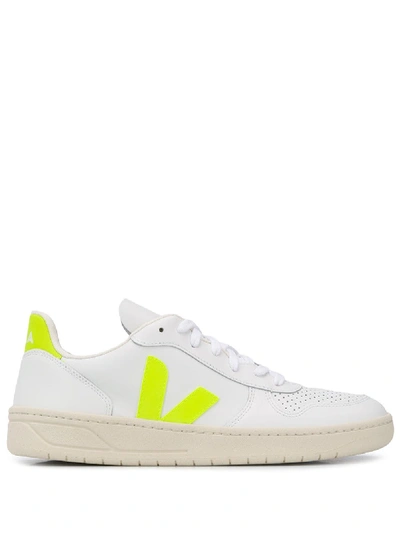 Shop Veja V10 Low-top Sneakers In Neutrals