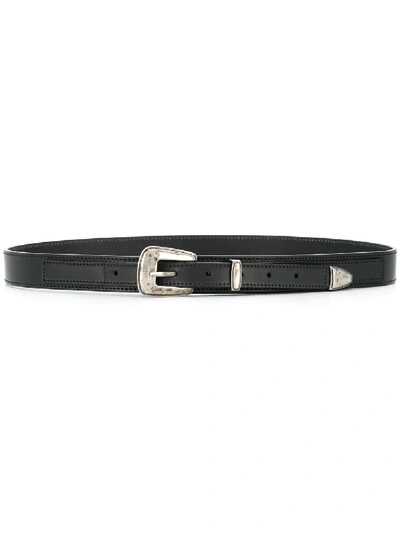 Shop Lemaire Thin Belt In Black