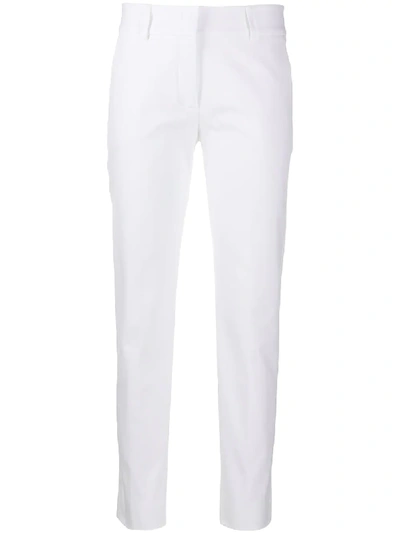 Shop Piazza Sempione Slim-fit Trousers In White