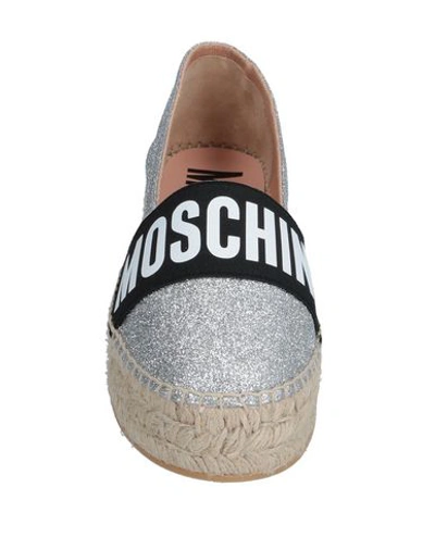 Shop Moschino Espadrilles In Silver