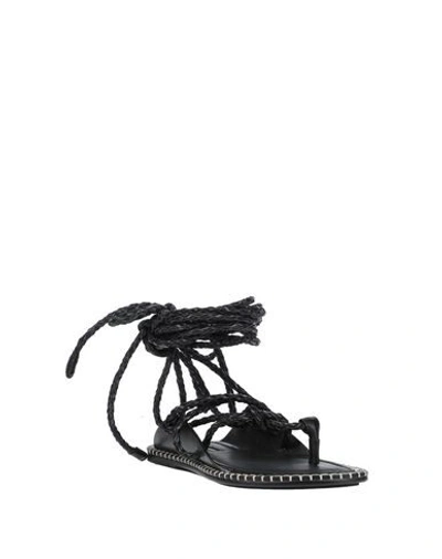 Shop Ann Demeulemeester Toe Strap Sandals In Black