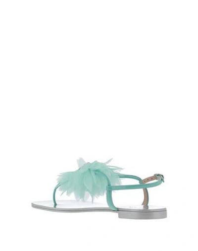 Shop Giuseppe Zanotti Toe Strap Sandals In Light Green