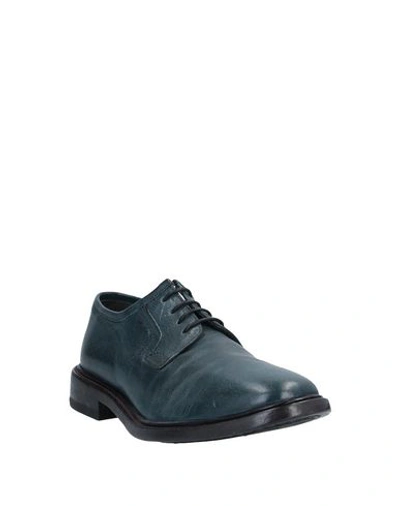 Shop Premiata Lace-up Shoes In Deep Jade