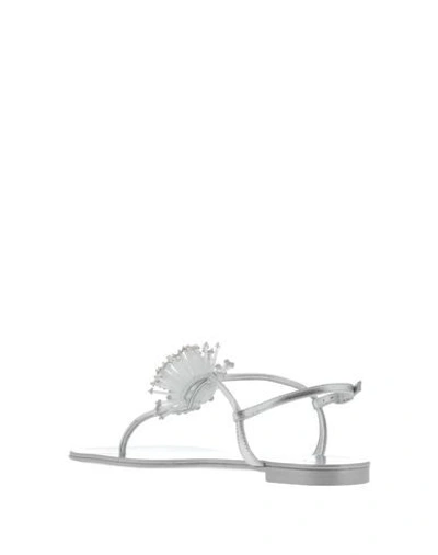 Giuseppe Zanotti Flip Flops In Silver