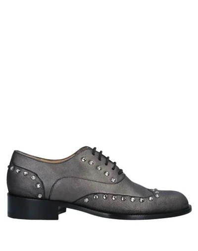 Shop A.testoni Lace-up Shoes In Lead