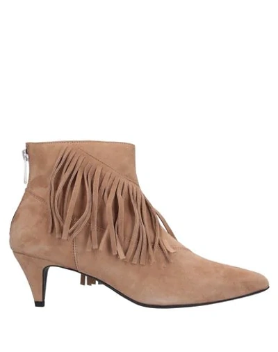 Shop Gestuz Ankle Boots In Beige
