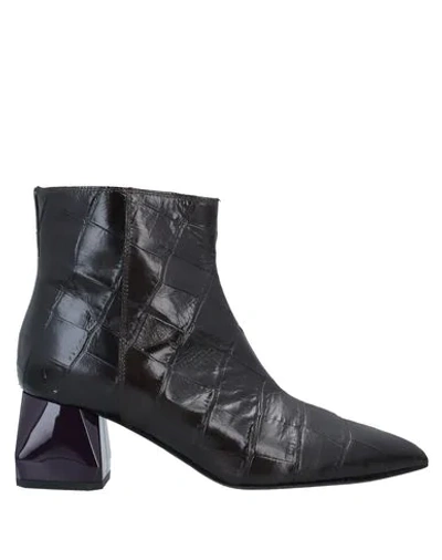 Shop Alberto Gozzi Ankle Boots In Dark Brown