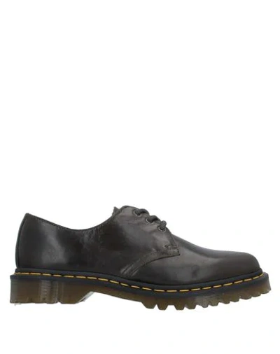 Shop Dr. Martens' Laced Shoes In Dark Green