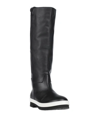 Shop Plan C Woman Knee Boots Black Size 9 Calfskin