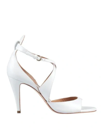 Shop Pura López Sandals In White