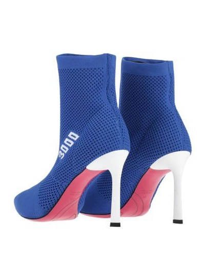 Shop Pinko Woman Ankle Boots Blue Size 5 Textile Fibers