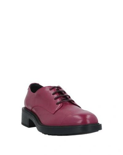 Hogan Lace-up Shoes In Red