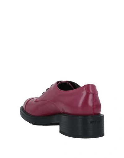 Hogan Lace-up Shoes In Red