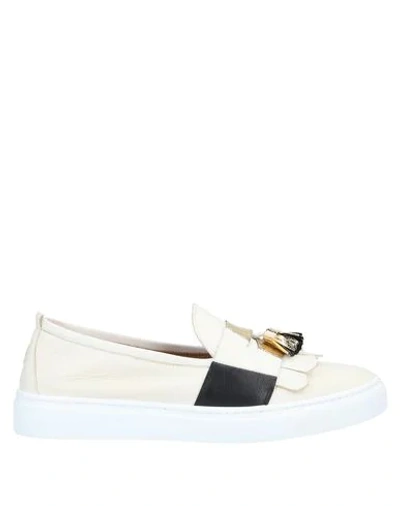 Shop Henderson Baracco Loafers In Ivory