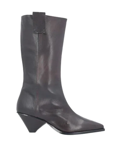 Shop Alysi Knee Boots In Dark Brown