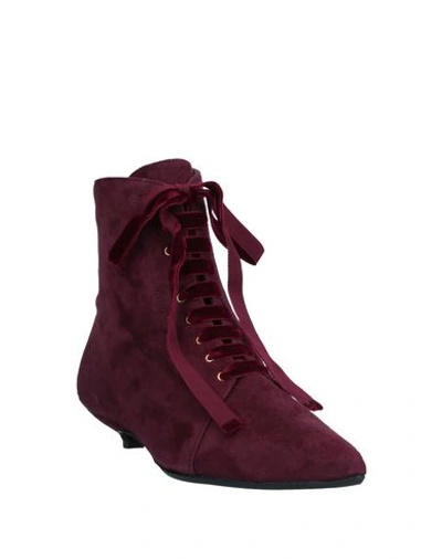 Shop Anna Baiguera Ankle Boots In Deep Purple