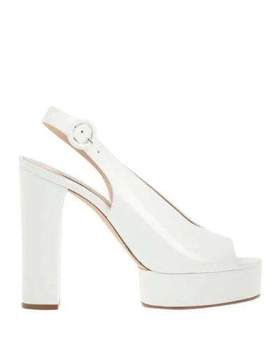 Shop Casadei Sandals In White