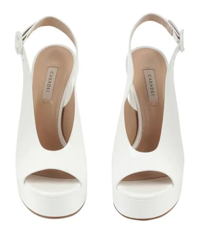 Shop Casadei Sandals In White
