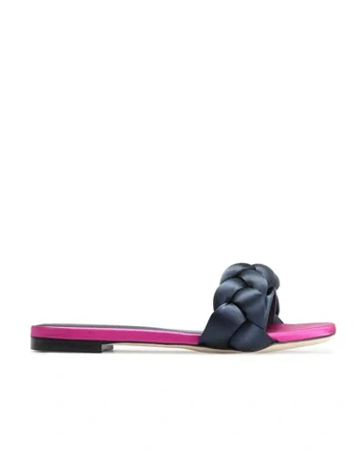 Shop Marco De Vincenzo Sandals In Dark Blue