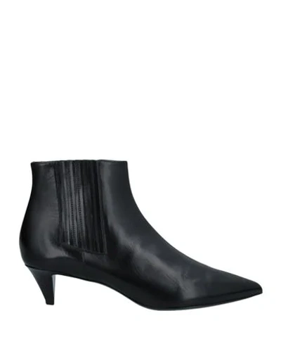 Shop Celine Woman Ankle Boots Black Size 7.5 Calfskin