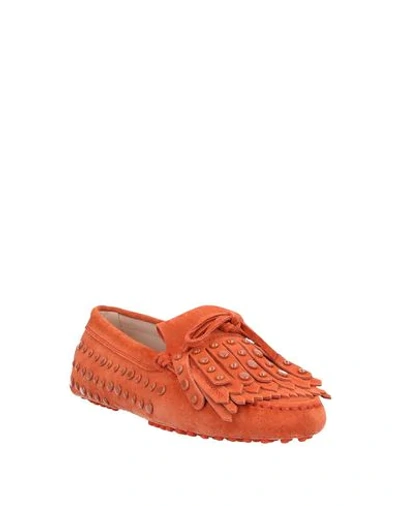 Tod's Loafers In Orange