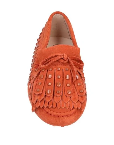Tod's Loafers In Orange