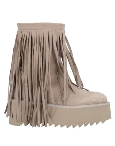 Shop Bruno Bordese Ankle Boots In Beige