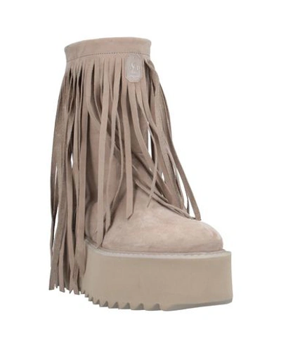 Shop Bruno Bordese Ankle Boots In Beige