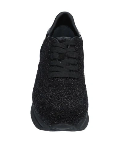 Shop Hogan Woman Sneakers Black Size 5 Textile Fibers, Soft Leather