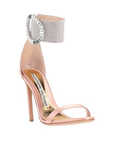 Shop Alexandre Vauthier Sandals In Pale Pink