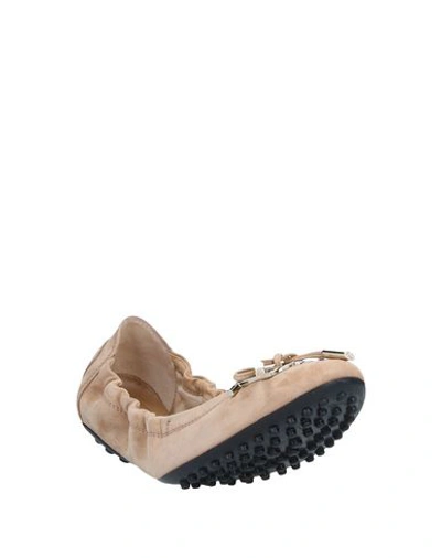 Shop Tod's Ballet Flats In Sand