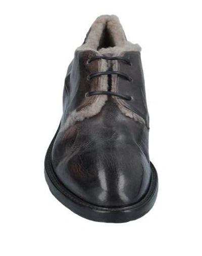 Shop Alexander Hotto Laced Shoes In Steel Grey